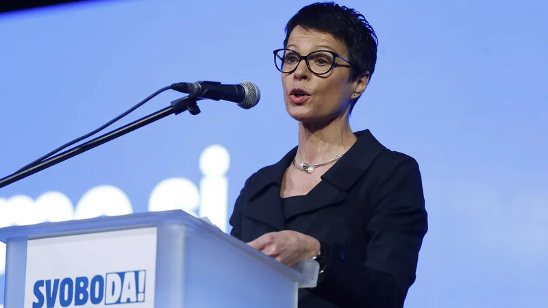 Marta Kos, ko je bila podpredsednica Gibanja Svobode. FOTO: Leon Vidic/Delo