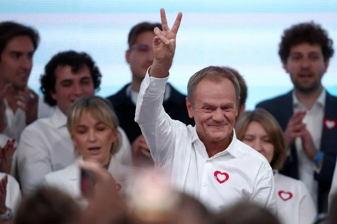 Osrednja oseba poljske opozicije Donald Tusk je pred težko nalogo sprememb radikalnih potez nacionalkonservativne vlade. FOTO: Kacper Pempel/Reuters