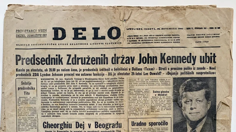 Fotografija: Triindvajsetega novembra 1963 je izšla redna številka Dela, hkrati pa je bila natisnjena še posebna številka. FOTO: Muzej tiska