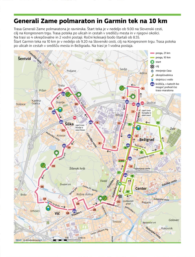 Maraton 2023. Trasa 21 kilometrov