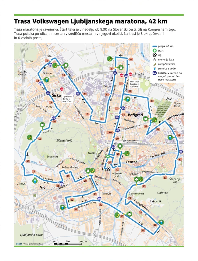 Maraton 2023. Trasa 42 kilometrov.