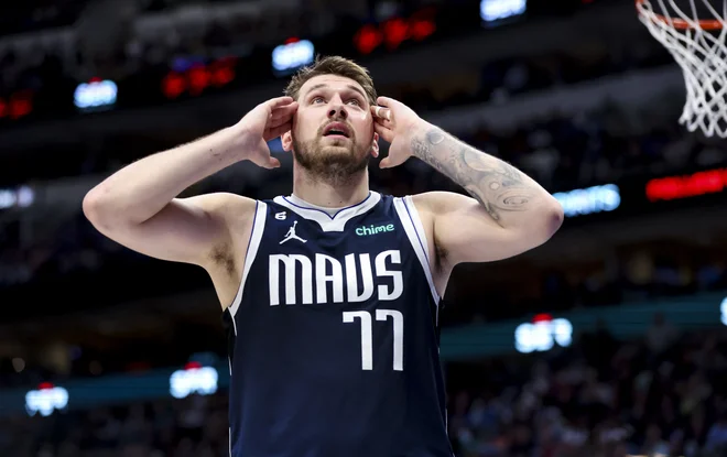 Luka Dončić se veseli začetka nove sezone v ligi NBA. FOTO: Kevin Jairaj/USA Today Sports