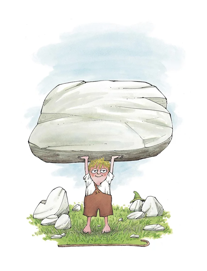 Marjan Manček je kot avtor glavne risbe sodeloval tudi pri filmu Peter Klepec. ILUSTRACIJA: Marjan Manček