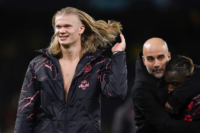 Pep Guardiola je hvalil svojega napadalca, njegove strelske izbruhe bo potreboval v ključnih obdobjih sezone, ki šele prihajajo. FOTO: Gabriel Monnet/AFP