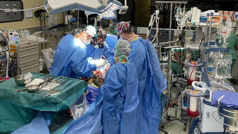 Fotografija: V UKC Ljubljana so izvedli že deseto pljučno endarterektomijo - izjemno zahtevno operacijo, zahtevnejšo od transplantacije srca. Foto UKC