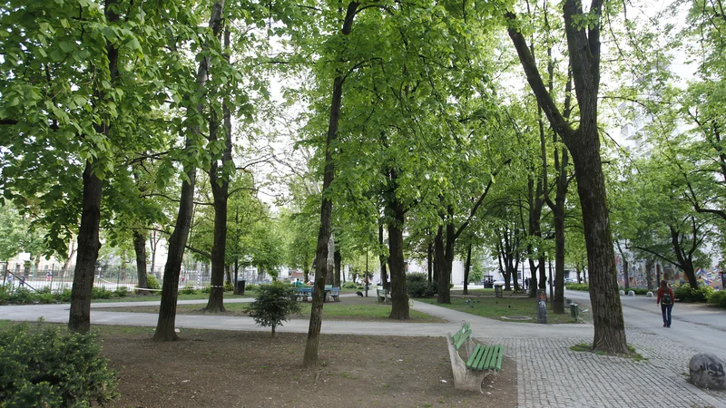 Fotografija: Osumljenca so prijeli v bližini kraja dejanja, ki se je zgodilo na Taboru v Ljubljani. FOTO: Leon Vidic/Delo