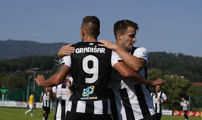 Nejc Gradišar je popeljal Slatinčane v vodstvo z 1:0. FOTO: NK Rogaška