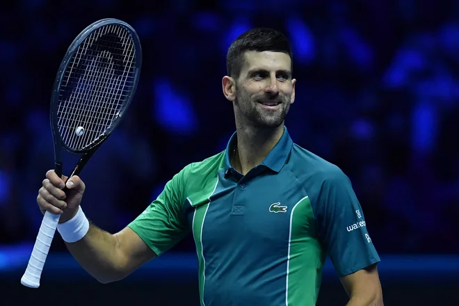 Novak Đoković tudi v Torinu igra v odlični formi. FOTO: Tiziana Fabi/AFP