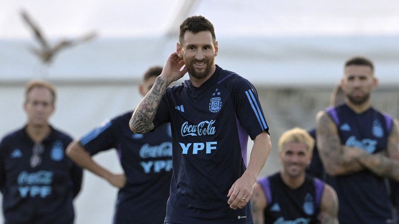 Fotografija: Leo Messi je prvi prišel na zbor argentinske reprezentance. FOTO: Juan Mabromata/AFP
