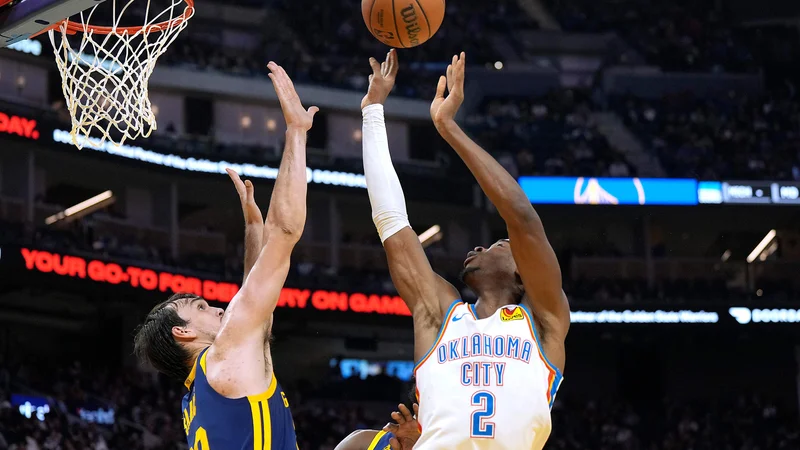 Fotografija: Shai Gilgeous-Alexander je bil najboljši pri Oklahomi. FOTO Thearon W. Henderson/AFP