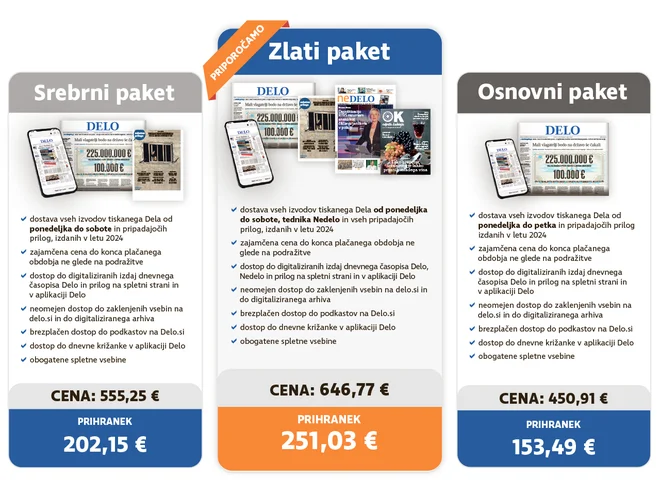 Zlati paket FOTO: Delo