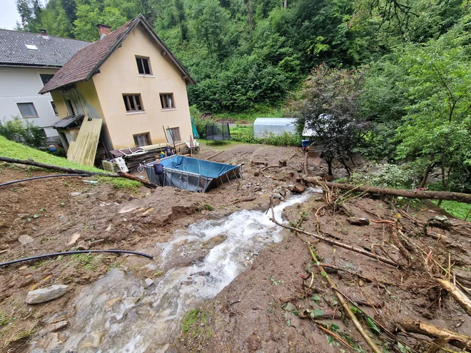 Povodenj v Železnikih FOTO: Občina Železniki