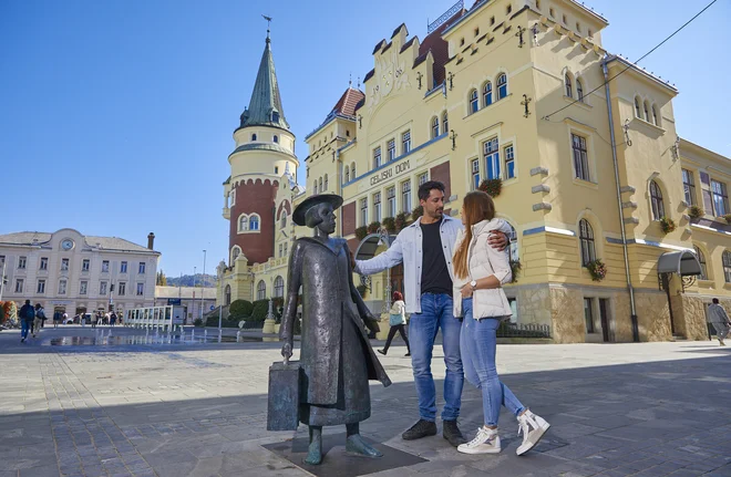 Kip Alme Karlin na Krekovem trgu. FOTO: Zavod Celeia Celje