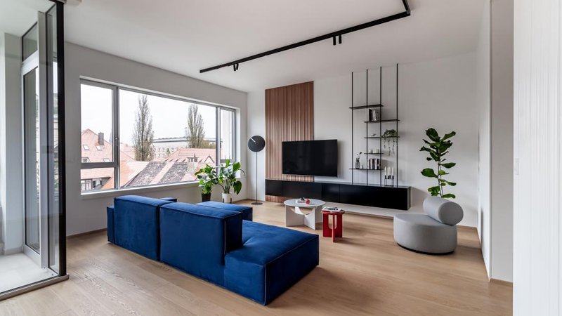 Fotografija: Interier stanovanja je zasnovala arhitektka Vivijana Zorman. Foto Anja Deronja