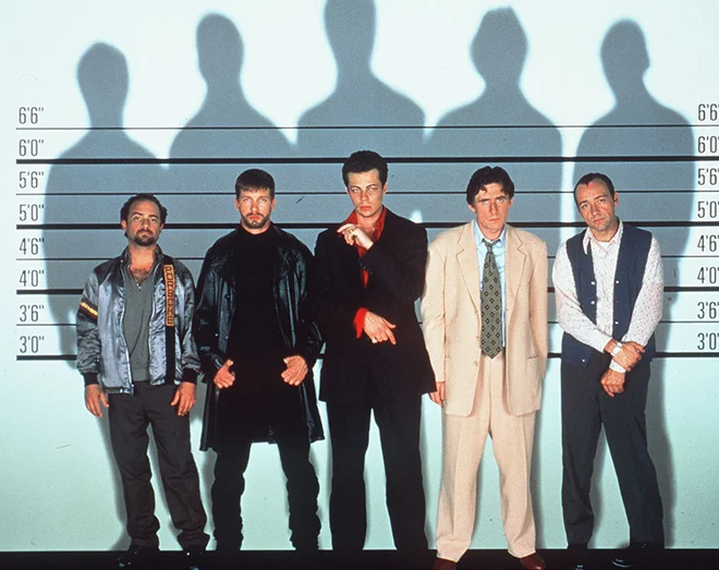 Zveneča igralska zasedba: Kevin Pollak, Stephen Baldwin,  Benicio Del Toro, Gabriel Byrne in Kevin Spacey. Foto Star Channel