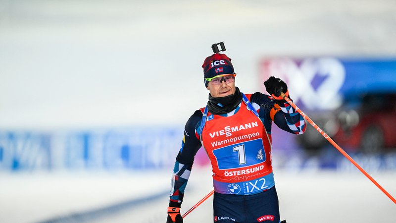 Fotografija: Vetle Sjaastad Christiansen se je veselil zmage Norveške. FOTO: Pontus Lundahl/AFP