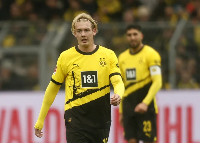 V letošnji sezoni bundeslige je Julian Brandt zbral že štiri gole in pet asistenc. FOTO: Leon Kuegeler/Reuters