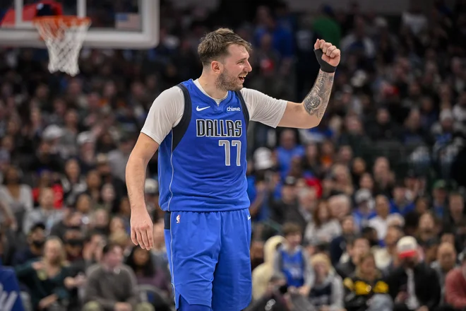 Luka Dončić se je po rojstvu hčerke vrnil na igrišče z zelo učinkovito predstavo. FOTO: Jerome Miron/USAToday Sports