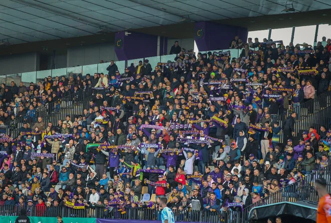 V Ljudskem vrtu je bilo veselo ob treh golih Maribora. FOTO: NK Maribor/X