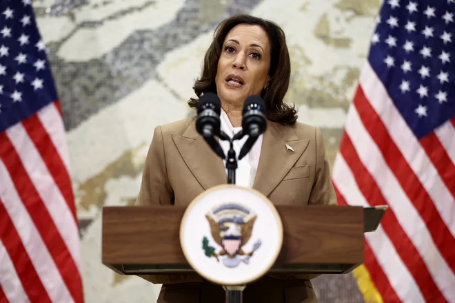 Optimizem ob vseh naznanilih ZDA, ki jih je na konferenci voditeljev zastopala podpredsednica Kamala Harris, zbledi ob dejstvu, da država načrtuje nove projekte za črpanje nafte in zemeljskega plina. FOTO: Amr Alfiky/Reuters