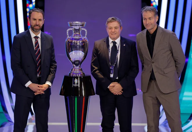 Slovenski selektor Matjaž Kek je dobil tekmece na euru 2024: to bodo (z leve) Gareth Southgate, Dragan Stojković in Kasper Hjulmand. FOTO: Odd Andersen/AFP