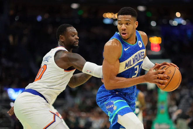 Giannis Antetokounmpo in soigralci so povezani v vse boljšo ekipo. FOTO: Stacy Revere/AFP