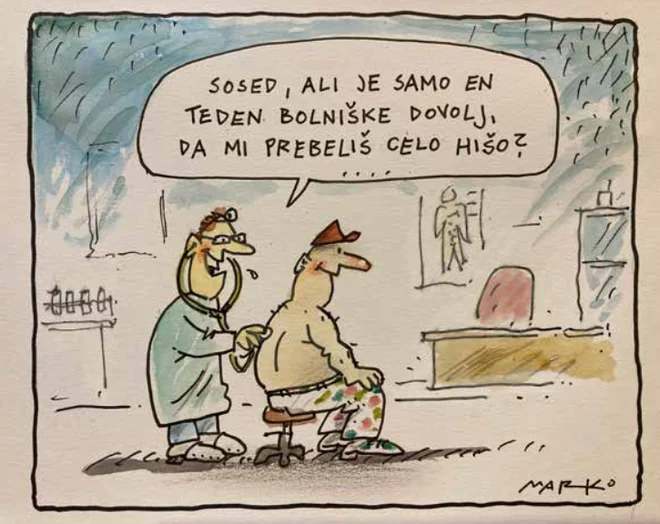Strokovno in poslovno. KARIKATURA: Marko Kočevar