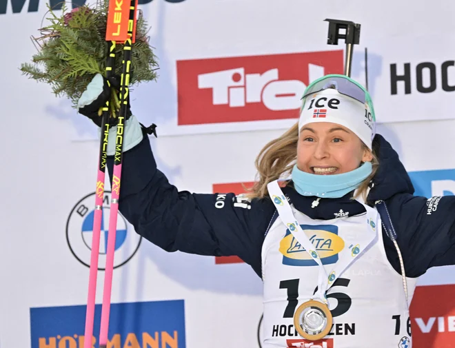 Ingrid Landmark Tandrevold se je veselila zmage. FOTO: Joe Klamar/AFP