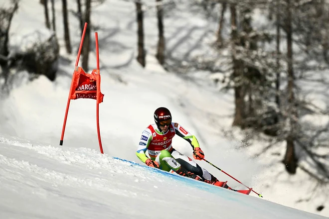 Žan Kranjec je bil soliden sedmi. FOTO: Jeff Pachoud/AFP