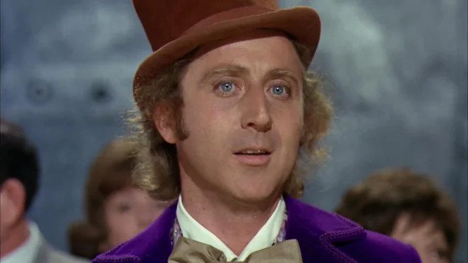 Gene Wilder v vlogi Vilija Majavška, kot je Milan Dekleva v slovenski izdaji poimenoval Willyja Wonko.

FOTO: Wikipedija