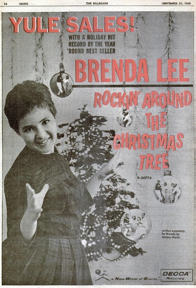 Na lestvice se je pesem Rockin' Around Christmas Tree, posneta leta 1958, povzpela šele leta 1960, ko je založba izrabila njeno priljubljenost zaradi uspešnice I'm Sorry. FOTO: Wikipedija