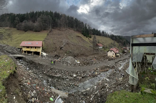Tokrat največje škode ni naredil Trbiški graben, ampak plazovi. FOTO: Voranc Vogel