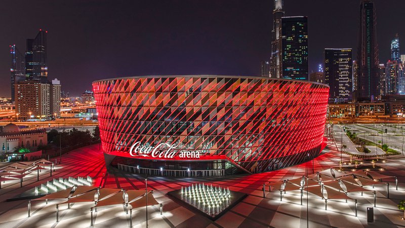 Fotografija: Arena Coca Cola v Dubaju za 17.000 gledalcev pričakuje košarkarske spektakle. FOTO: Instagram