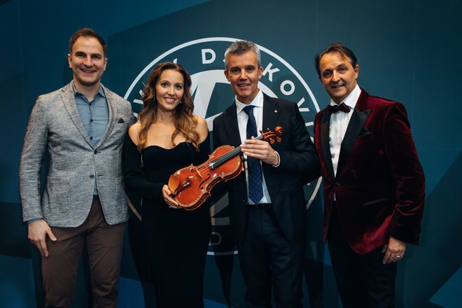 Na fotografiji: violinist Stefan Milenković, Jelena Đoković, Edgar Russ, DI Kurt Assam. Foto Dalibor Danilović