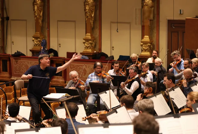 Dunajski filharmoniki novoletnega koncerta ne igrajo le 1. januarja, vaje so potekale že ves teden. FOTO: Dieter Nagl