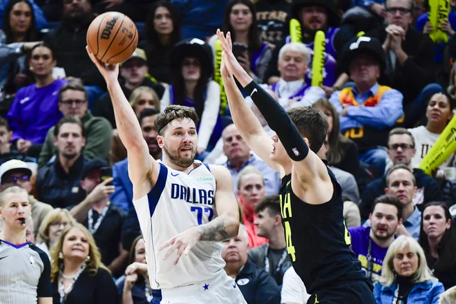 Luka Dončić ni bil pri metu. FOTO: Christopher Creveling/Reuters