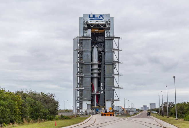 Raketa vulcan na izstrelišču na Cape Canaveralu FOTO: United Launch Alliance

 