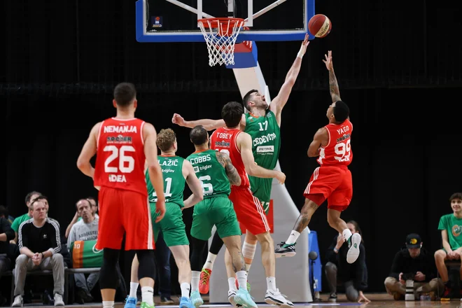 Karlo Matković je blestel pod obema obročema. Foto Filip Barbalić/Cedevita Olimpija