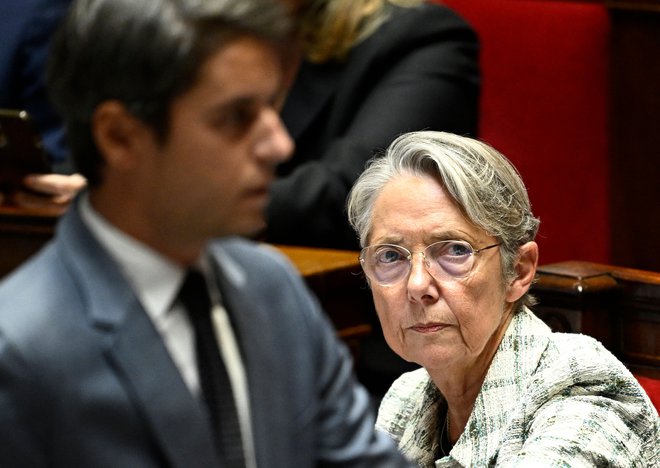 Gabriel Attal je na položaju zamenjal Élisabeth Borne. FOTO: Julien De Rosa/AFP