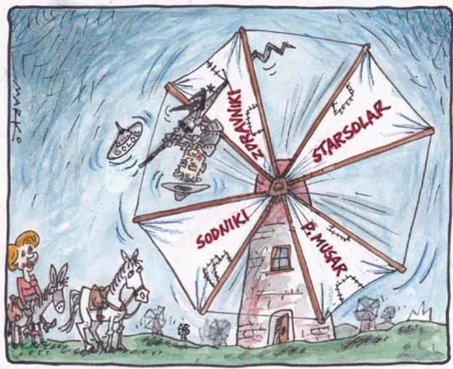 Golobovi mlini. KARIKATURA: Marko Kočevar
