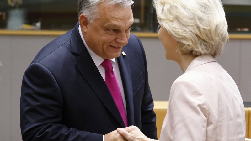 Fotografija: Evropska komisija je pod vodstvom Ursule von der Leyen pazljiva v odnosih z Madžarsko in njenim premierom Viktorjem Orbánom. FOTO: Ludovic Marin/AFP