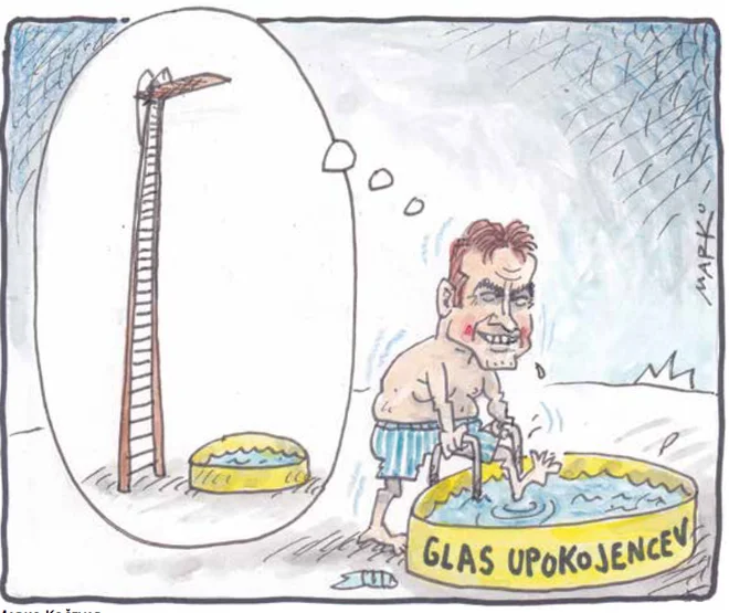 Korajža velja. KARIKATURA: Marko Kočevar