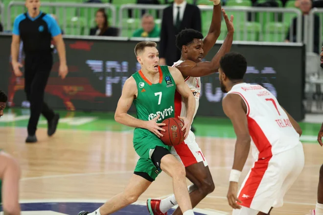 Gregor Glas je bil najboljši ljubljanski stelec. FOTO: Cedevita Olimpija