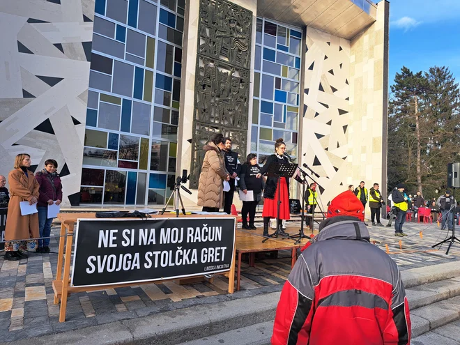 Protest v Velenju FOTO: Špela Kuralt 