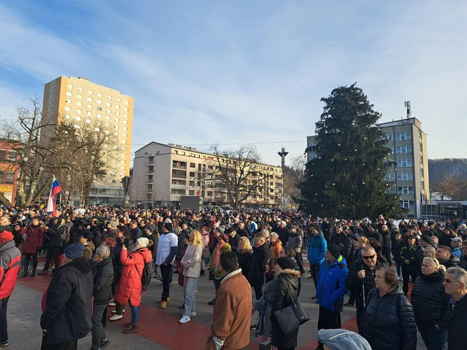 Protest v Velenju FOTO: Špela Kuralt 