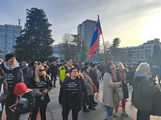 Protest v Velenju FOTO: Špela Kuralt 