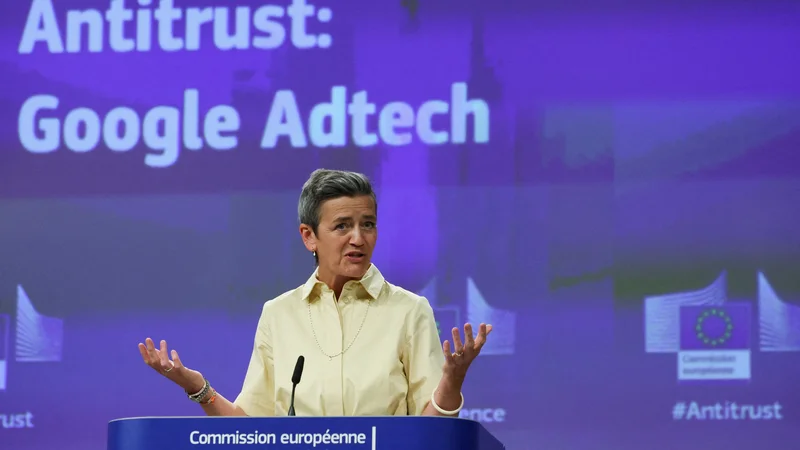 Evropa v očeh podpredsednice evropske komisije za digitalno področje Margrethe Vestager ne bi smela biti igrišče za druge sile, temveč samostojen akter. FOTO: Yves Herman/Reuters
