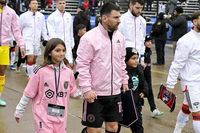 Leo Messi pred tekmo pripravljalno tekmo z Dallasom, ki jo je Inter izgubil z 0:1. FOTO: Jerome Miron/USA Today