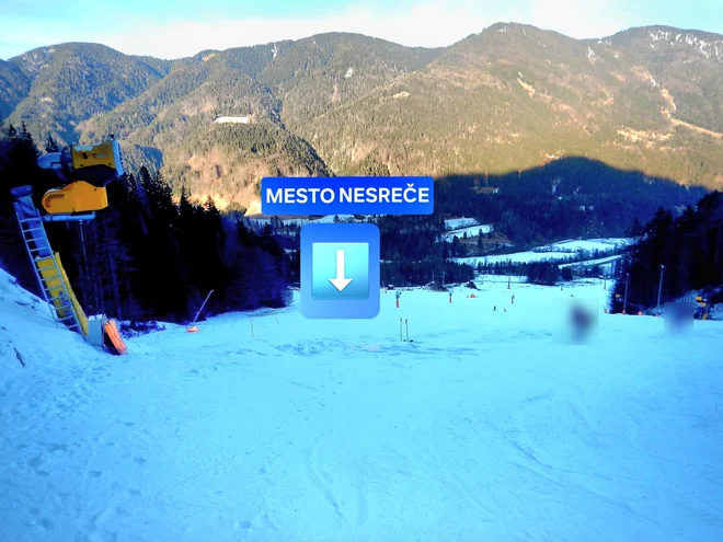 Udeležena smučarja si na kraju nesreče nista izmenjala podatkov. FOTO: Policija