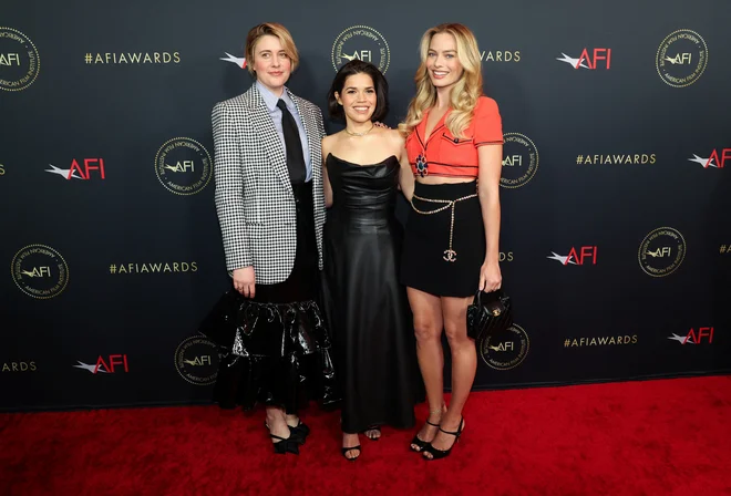 Greta Gerwig, America Ferrera in Margot Robbie. FOTO: Mario Anzuoni/Reuters